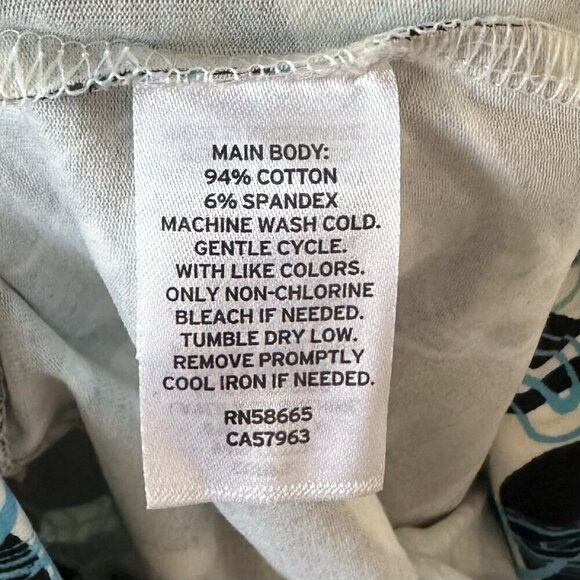 NWT BP by Nordstrom High Waist Bike Shorts in Black Blue Meridian Print - Med - Picture 5 of 6